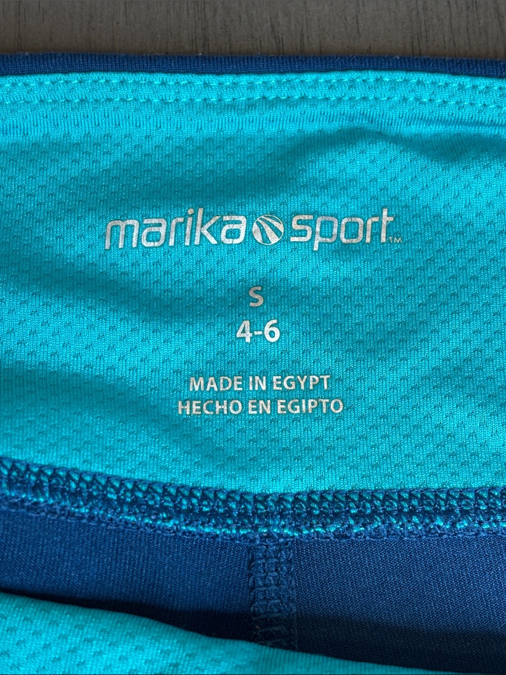 🧘 Yoga Athleisure Leggings Small 26" Marika Blue Cropped Pockets Stretch 🧘 - Picture 5 of 11